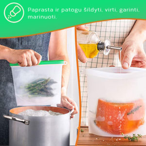 Daugkartinis silikoninis maiselis maistui marinuoti