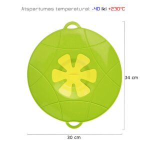 Naujoviskas silikoninis dangtis puodui ismatavimai