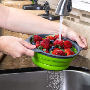 Sulankstomas silikoninis kostuvas kiaurasamtis vaisiai